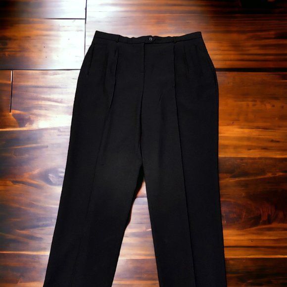 NYGARD COLLECTION BLACK WOMEN’S SIZE 16 HIGH RISE STRAIGHT LEG LINED SLACKS - Picture 4 of 10